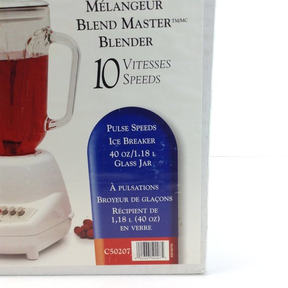 Proctor Silex Blend Master Blender 10 Speeds Ice Breaker 40oz./ 1.18L Glass Jar - Picture 2 of 10